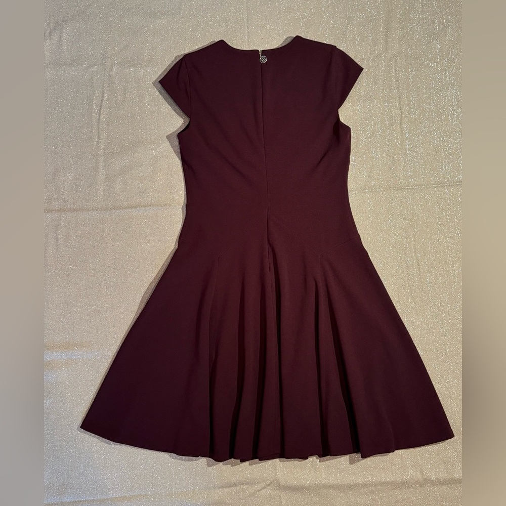 Tommy Hilfiger Dark Purple Cap Sleeve knee length fit and flare Dress Size 4 - Picture 2 of 5